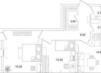 Продается двухкомнатная квартира, 68.7 м2, Санкт-Петербург, муниципальный округ Юнтолово, Планерная улица, 99