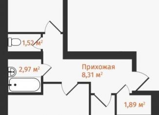 2-комнатная квартира на продажу, 61 м2, Ярославль, ЖК Норские Резиденции, Мологская улица, 4