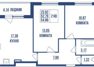 Продаю двухкомнатную квартиру, 56.9 м2, Санкт-Петербург, Кантемировская улица, муниципальный округ Сампсониевское