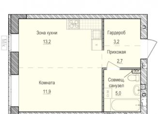 Продам квартиру студию, 36 м2, село Первомайский