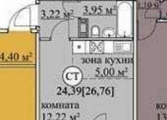 Квартира на продажу студия, 26.8 м2, Челябинск, ЖК Театральный, улица Марченко, 30