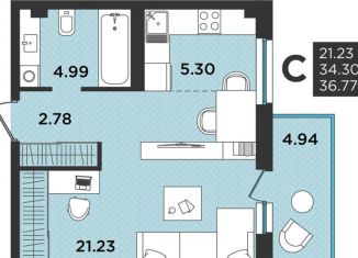 Продаю квартиру студию, 34.3 м2, Архангельск, Ленинградский проспект, 105