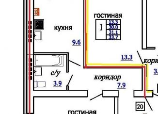 1-ком. квартира на продажу, 41.6 м2, Невинномысск