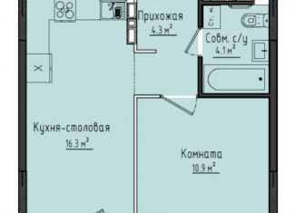 Однокомнатная квартира на продажу, 35.6 м2, село Первомайский