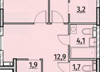 Трехкомнатная квартира на продажу, 88.6 м2, Чебоксары, ЖК Олимп