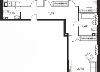 Продаю 3-ком. квартиру, 80 м2, Ростов-на-Дону, Ашхабадский переулок, 2/46, ЖК Ленина, 46