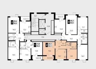 Продам 2-ком. квартиру, 53.1 м2, Люберцы, ЖК 1-й Лермонтовский