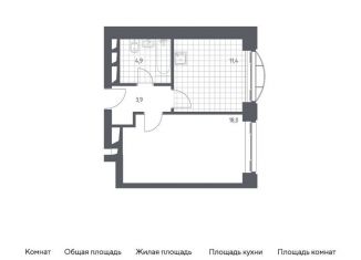 Продажа 1-комнатной квартиры, 38.2 м2, Москва, жилой комплекс Новоданиловская 8, к2, станция Верхние Котлы