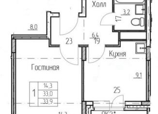 Продается 1-ком. квартира, 33 м2, Благовещенск