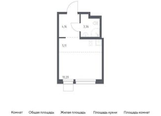 Продается квартира студия, 22.8 м2, поселение Кокошкино