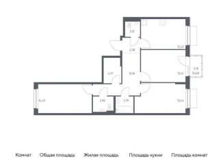 Продается 3-ком. квартира, 79.2 м2, поселение Кокошкино, жилой комплекс Новое Внуково, к32