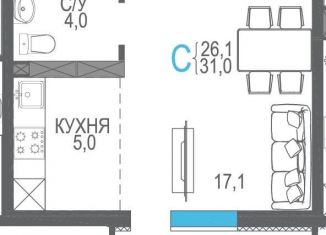 Продажа квартиры студии, 31 м2, Севастополь, ЖК Доброгород