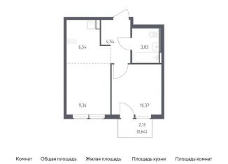 Продажа 1-комнатной квартиры, 35.3 м2, село Остафьево, жилой комплекс Остафьево, к23