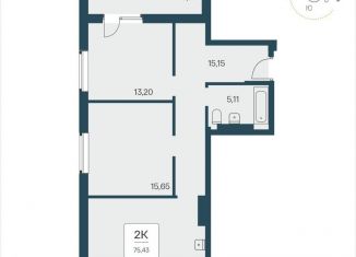 Продам 2-комнатную квартиру, 75.4 м2, Новосибирск, Красный проспект, 180, метро Гагаринская