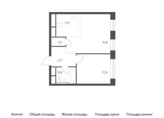 Продаю однокомнатную квартиру, 43.4 м2, Балашиха, жилой квартал Новоград Павлино, к8