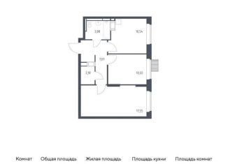 Продам 2-комнатную квартиру, 51.2 м2, деревня Путилково