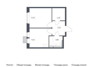 Продажа 1-комнатной квартиры, 37.4 м2, деревня Путилково