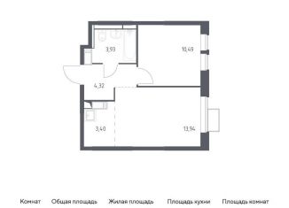 Продаю 2-комнатную квартиру, 36.1 м2, деревня Путилково