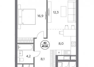 Продажа 1-комнатной квартиры, 49.5 м2, Москва, улица Фридриха Энгельса, 56с1, Басманный район