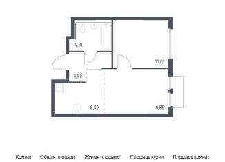 Продается 1-комнатная квартира, 35.3 м2, деревня Мисайлово