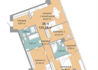 Продам 4-комнатную квартиру, 125.3 м2, Екатеринбург, улица Маршала Жукова, 12, метро Площадь 1905 года