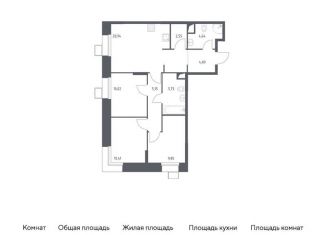 Продается 3-ком. квартира, 72.4 м2, Москва