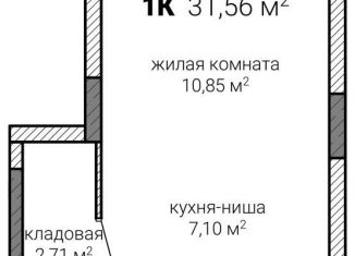 Квартира на продажу свободная планировка, 31.6 м2, Нижний Новгород, Советский район