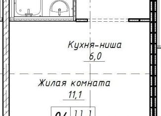 Сдам квартиру студию, 23.3 м2, Люберцы, улица Лётчика Ларюшина, 6, ЖК Жулебино Парк