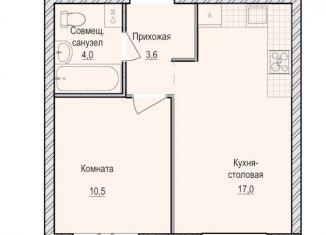 Продам однокомнатную квартиру, 35.1 м2, село Первомайский