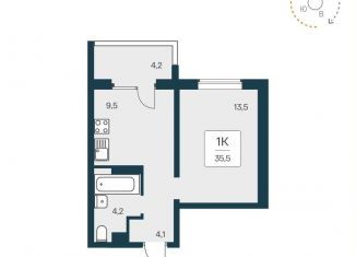 Продаю 1-комнатную квартиру, 35.5 м2, дачный посёлок Кудряшовский, Береговая улица, с1
