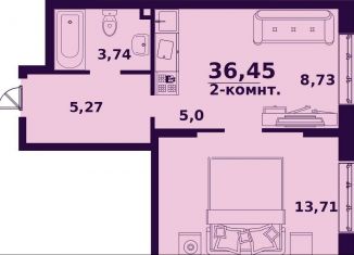 Продажа двухкомнатной квартиры, 36.5 м2, Ульяновск, улица Народного учителя Латышева, 5