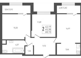 Двухкомнатная квартира на продажу, 68.2 м2, Краснодар, Прикубанский округ