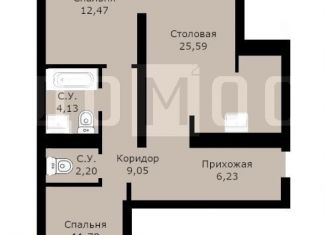 Продам 2-комнатную квартиру, 74.8 м2, Екатеринбург, улица Шаумяна, 30, улица Шаумяна