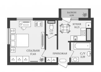 Продажа 1-комнатной квартиры, 39.1 м2, Ленинградская область, Севастопольская улица, 1