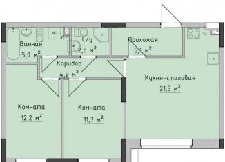 Продаю двухкомнатную квартиру, 63 м2, Ижевск, ЖК Холмогоровский