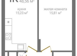 Продам 1-комнатную квартиру, 48.6 м2, Нижний Новгород, 2-я Оранжерейная улица, 4