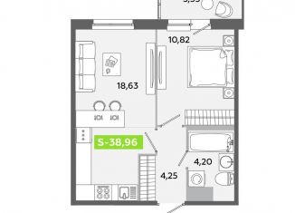 Продаю 1-комнатную квартиру, 39 м2, городской посёлок Янино-1