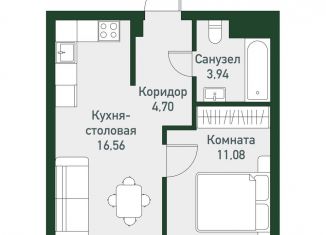 Продаю однокомнатную квартиру, 36.3 м2, Челябинская область