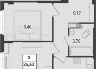 Продаю 2-комнатную квартиру, 47 м2, Мурино, ЖК Ромашки, улица Шоссе в Лаврики, 95