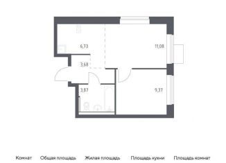 Продам 1-комнатную квартиру, 34.7 м2, деревня Мисайлово, микрорайон Пригород Лесное, к14.2