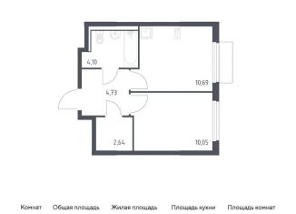 Продаю 1-комнатную квартиру, 32.6 м2, Москва, квартал № 23, 4-5