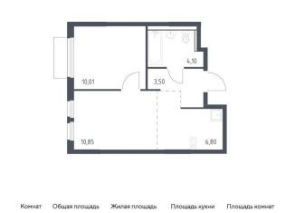 Однокомнатная квартира на продажу, 35.3 м2, Московская область
