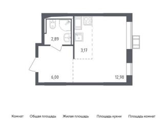 Продается квартира студия, 25 м2, деревня Мисайлово, микрорайон Пригород Лесное, к5.1