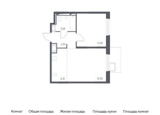 Продажа 1-комнатной квартиры, 42.2 м2, деревня Мисайлово, микрорайон Пригород Лесное, к5.2
