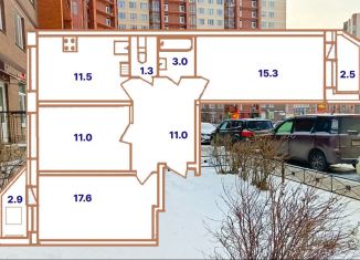 Продажа 3-комнатной квартиры, 70.7 м2, Ленинградская область, улица Шоссе в Лаврики, 83