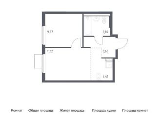 Продаю однокомнатную квартиру, 32.5 м2, Московская область, жилой комплекс Горки Парк, 6.2