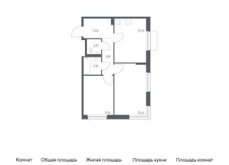 Продаю 2-комнатную квартиру, 54.4 м2, поселение Кокошкино, жилой комплекс Новое Внуково, к32