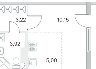 Продается квартира студия, 25.4 м2, посёлок Стрельна, ЖК Любоград