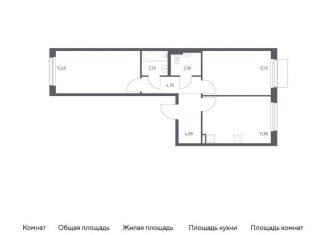 Продается 2-ком. квартира, 57.5 м2, поселение Кокошкино, жилой комплекс Новое Внуково, к32