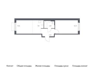 Продам 1-комнатную квартиру, 44.5 м2, Москва, жилой комплекс Новое Внуково, к32